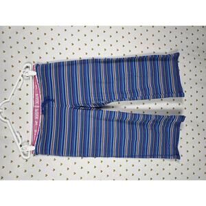 Victorias Secret PINK VIntage Pajama Pants Y2k Striped Capri MEDIUM Rare